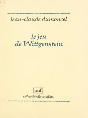 cover image of Le jeu de Wittgenstein